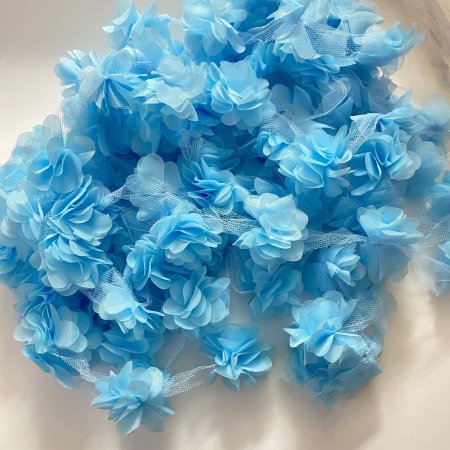 حبل ورد 120 وردة لون أزرق